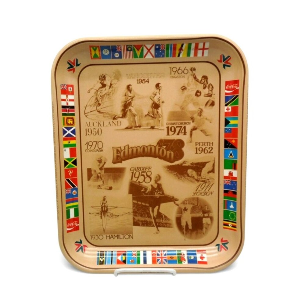 Coca Cola XI Commonwealth Tray Edmonton 1978 USA Vintage 13"